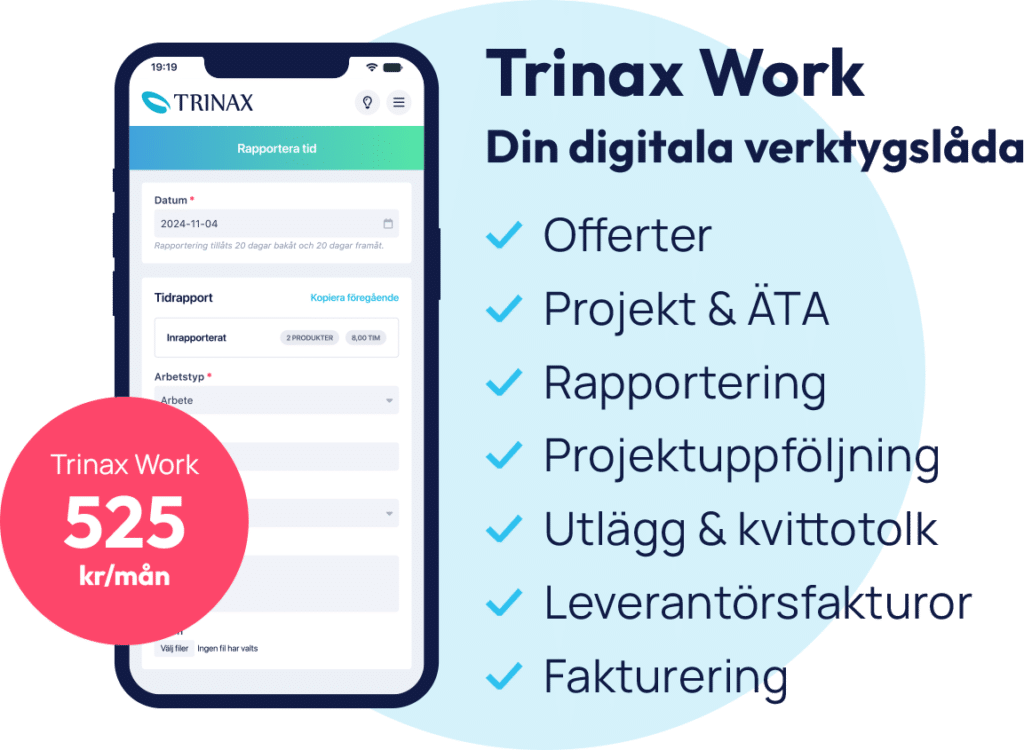 Projektverktyget Trinax Work