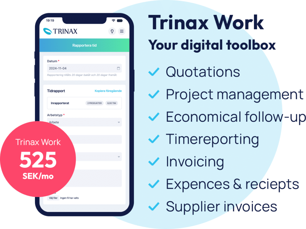 The project tool Trinax Work